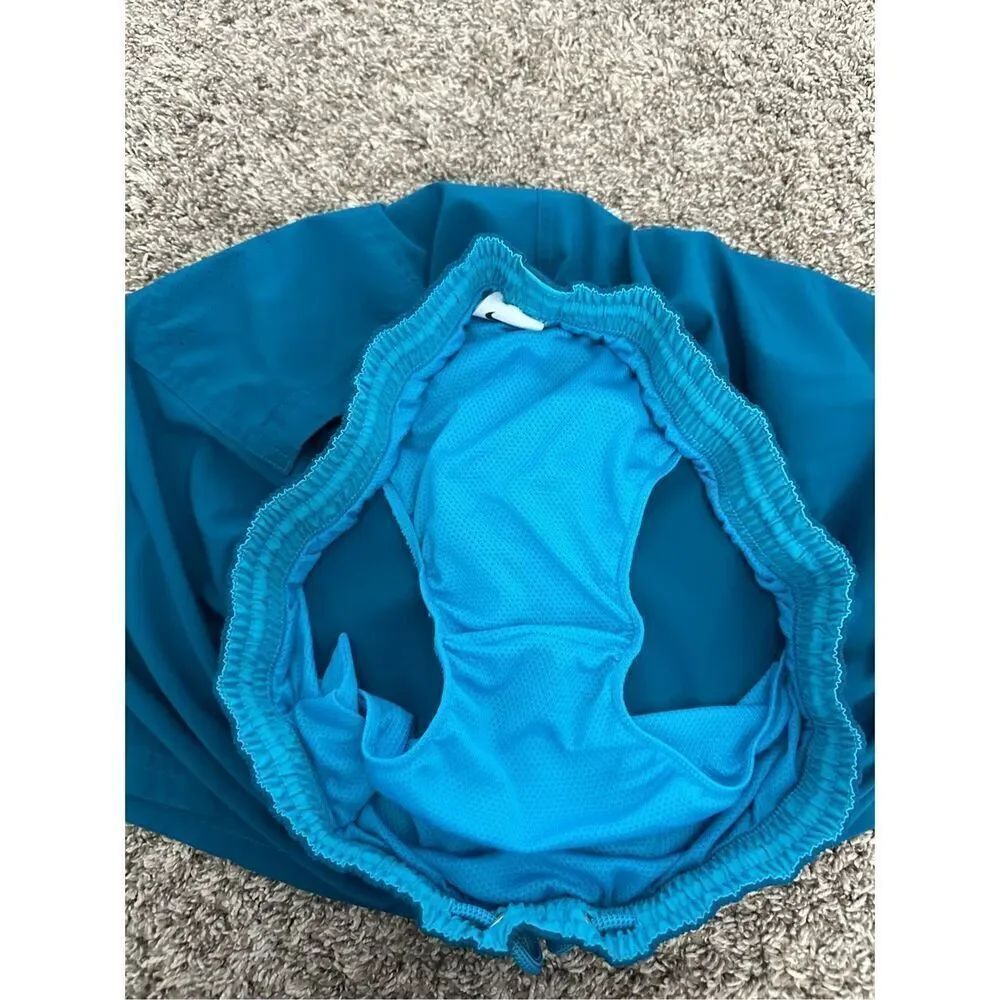 nike men’s swim trunks swim shorts blue lined men’s size XL - Picture 6 of 9